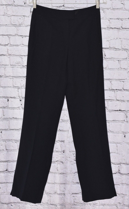 Escada Pants - ESCADA Black Label Evening Stretch Black Wool Dress Pants